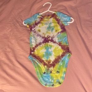Newborn onesie hand tie dyed